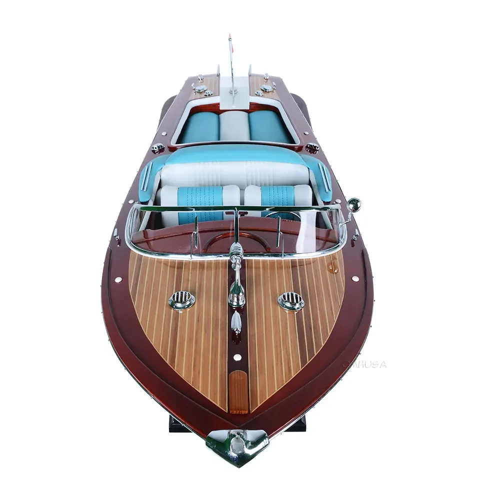 Riva Aquarama Painted Speed Boat Wood Model Runabout