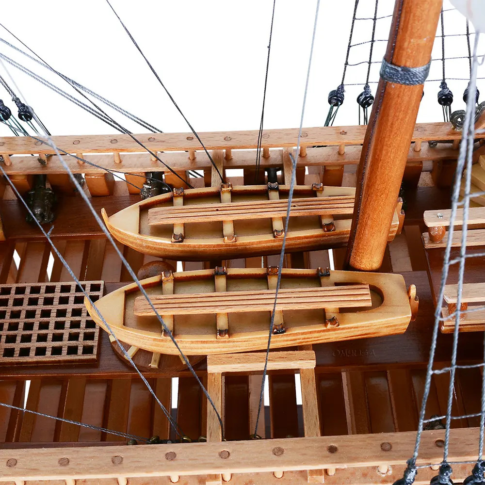San Felipe Open Hull Cutaway Built Wood Tall Ship Model
