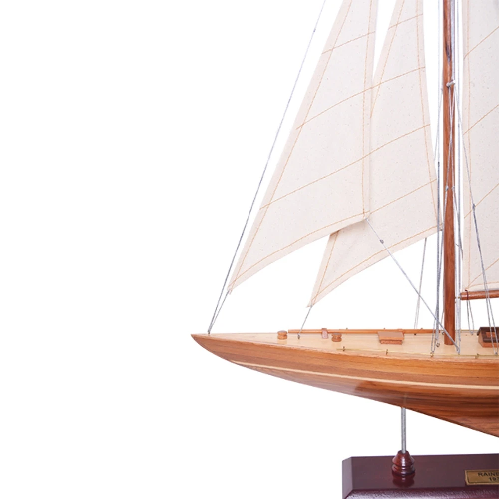 Rainbow Americas Cup Yacht Wooden Model U.K. Challenger