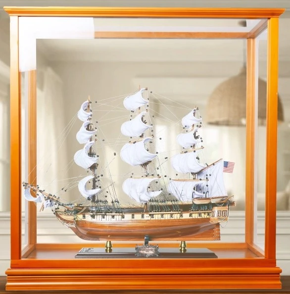 Display Case Cabinet Tall Ship Boat Models Knock Down