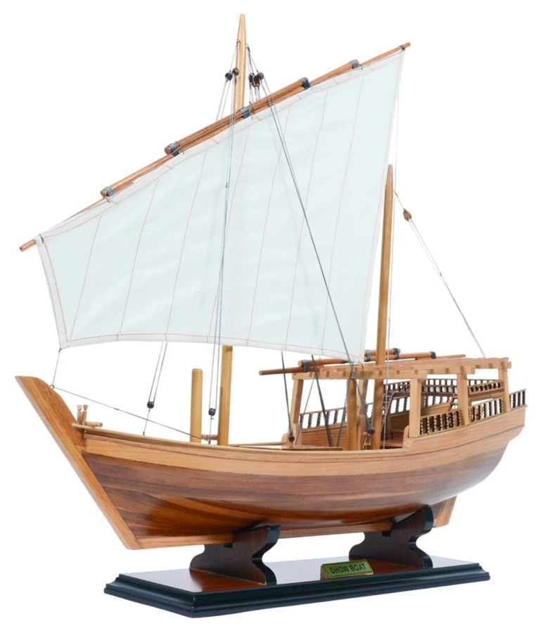 Indian Ocean Arabian Dhow Wood Ship Model Sailboat