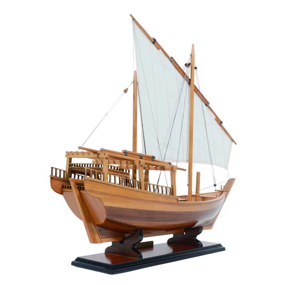Indian Ocean Arabian Dhow Wood Ship Model Sailboat