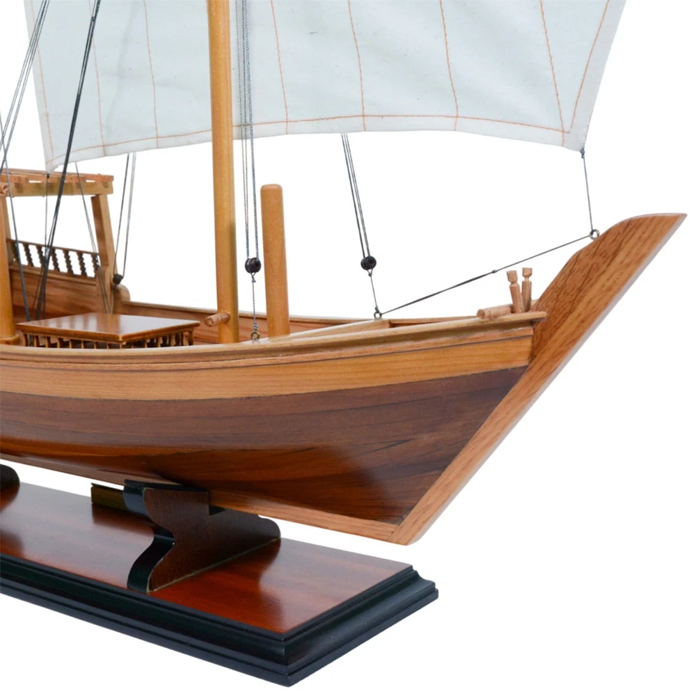 Indian Ocean Arabian Dhow Wood Ship Model Sailboat