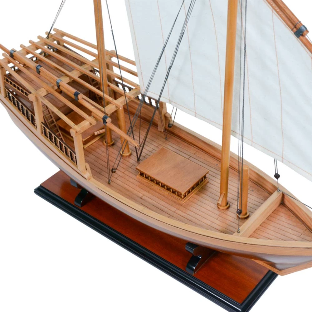 Indian Ocean Arabian Dhow Wood Ship Model Sailboat