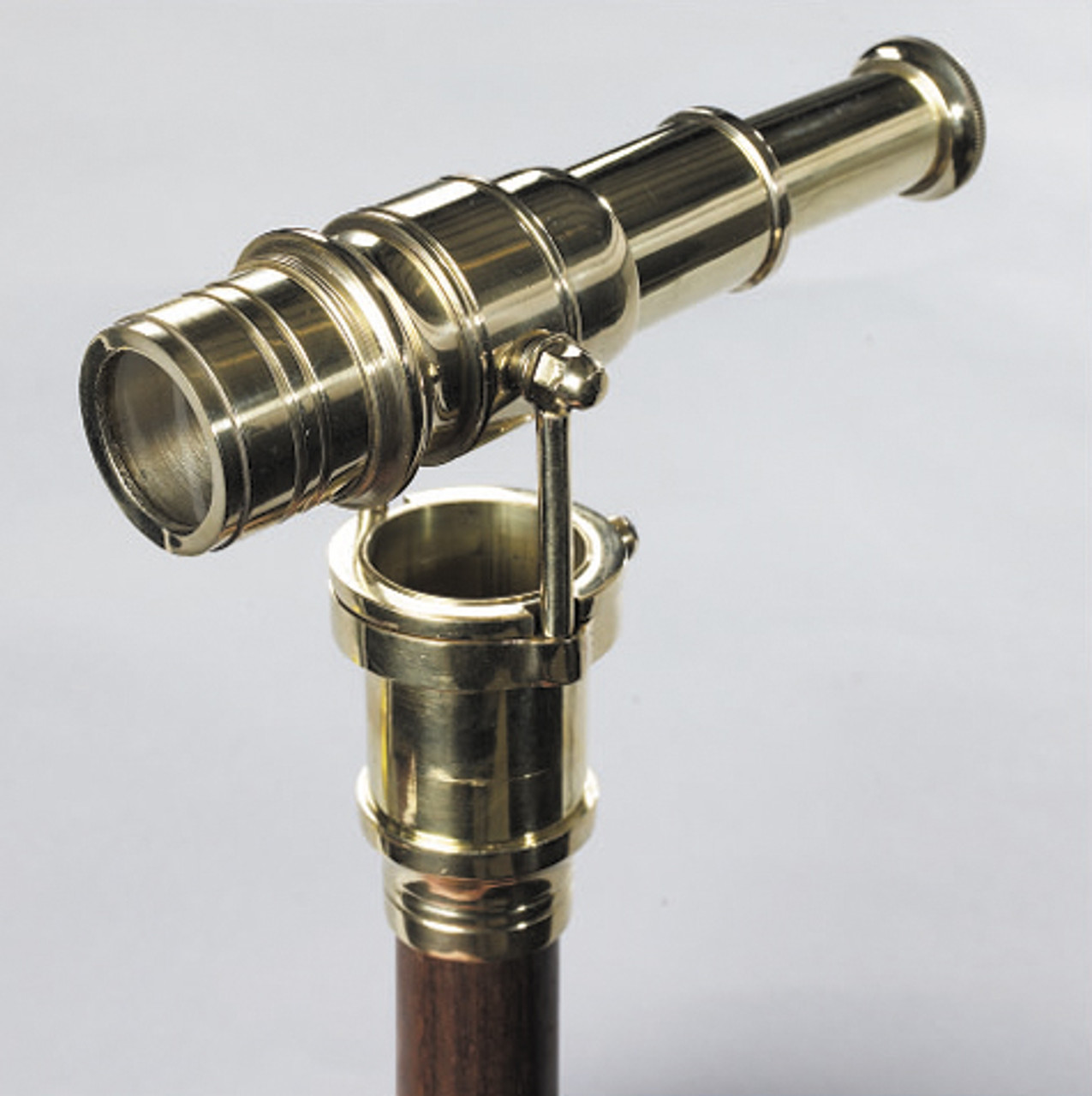 Nautical Walking Stick Telescope Wood Gentleman Hiking Cane