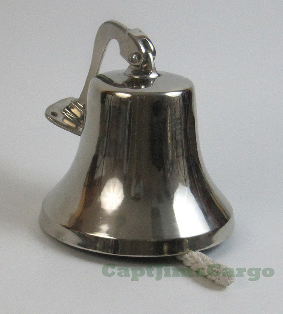 Solid Aluminum Ship/'s Bell 6/" Chrome Finish Nautical Hanging Wall Decor New
