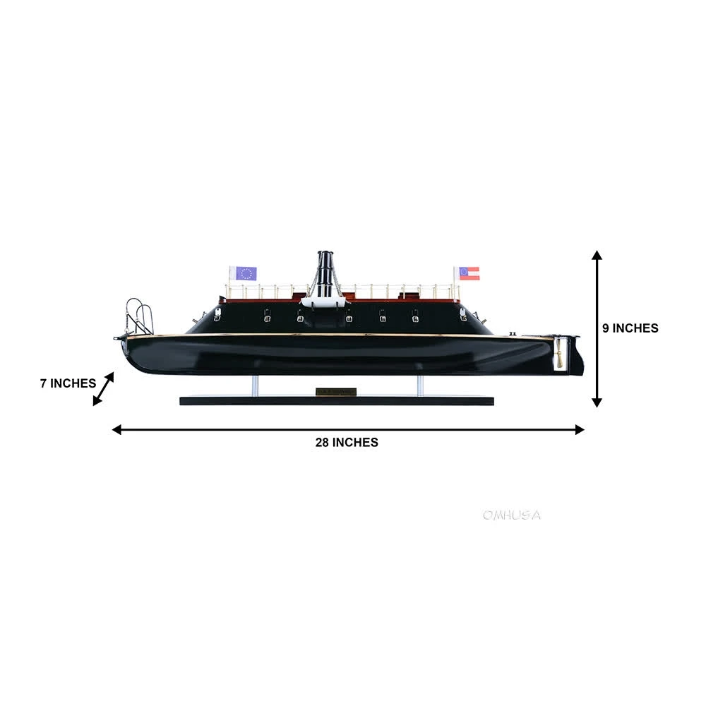 CSS Virginia Civil War Ironclad Wood Ship Model