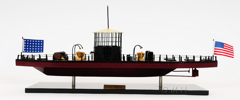 USS Monitor Civil War Ironclad Wooden Ship Model 24" CaptJimsCargo