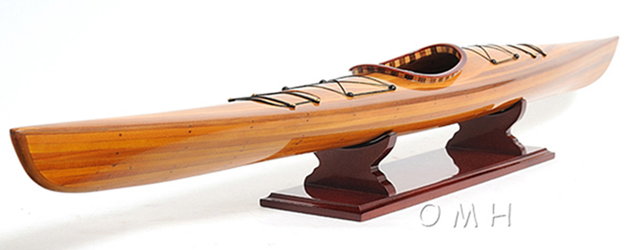 Cedar Strip Built Kayak Display Canoe Model