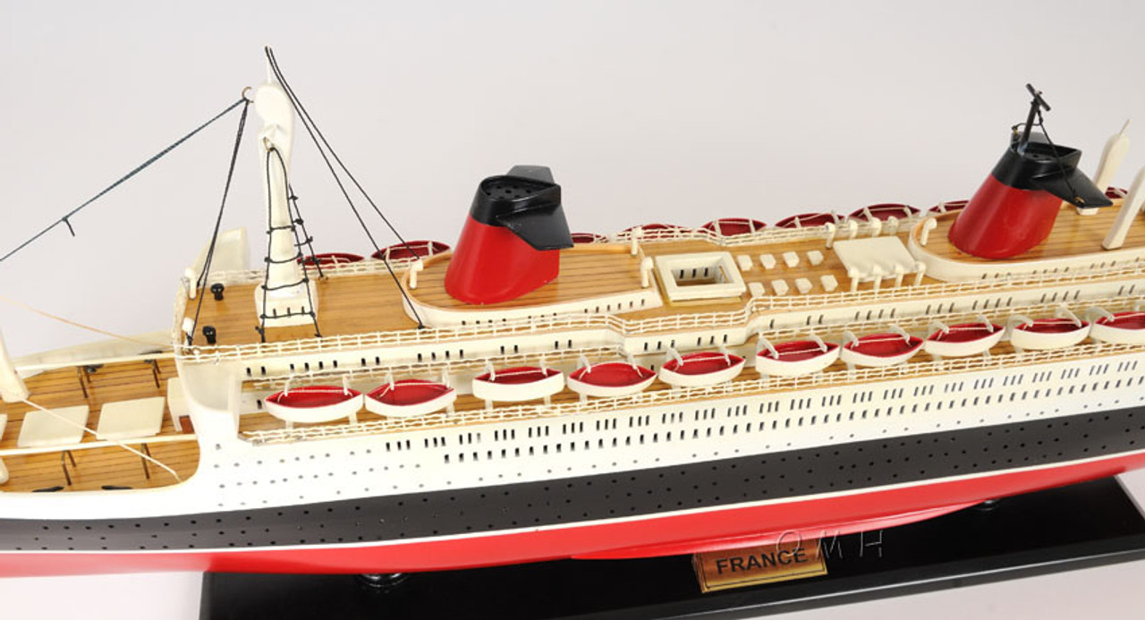 SS France Ocean Liner Wooden Model French Cruise Ship 32 