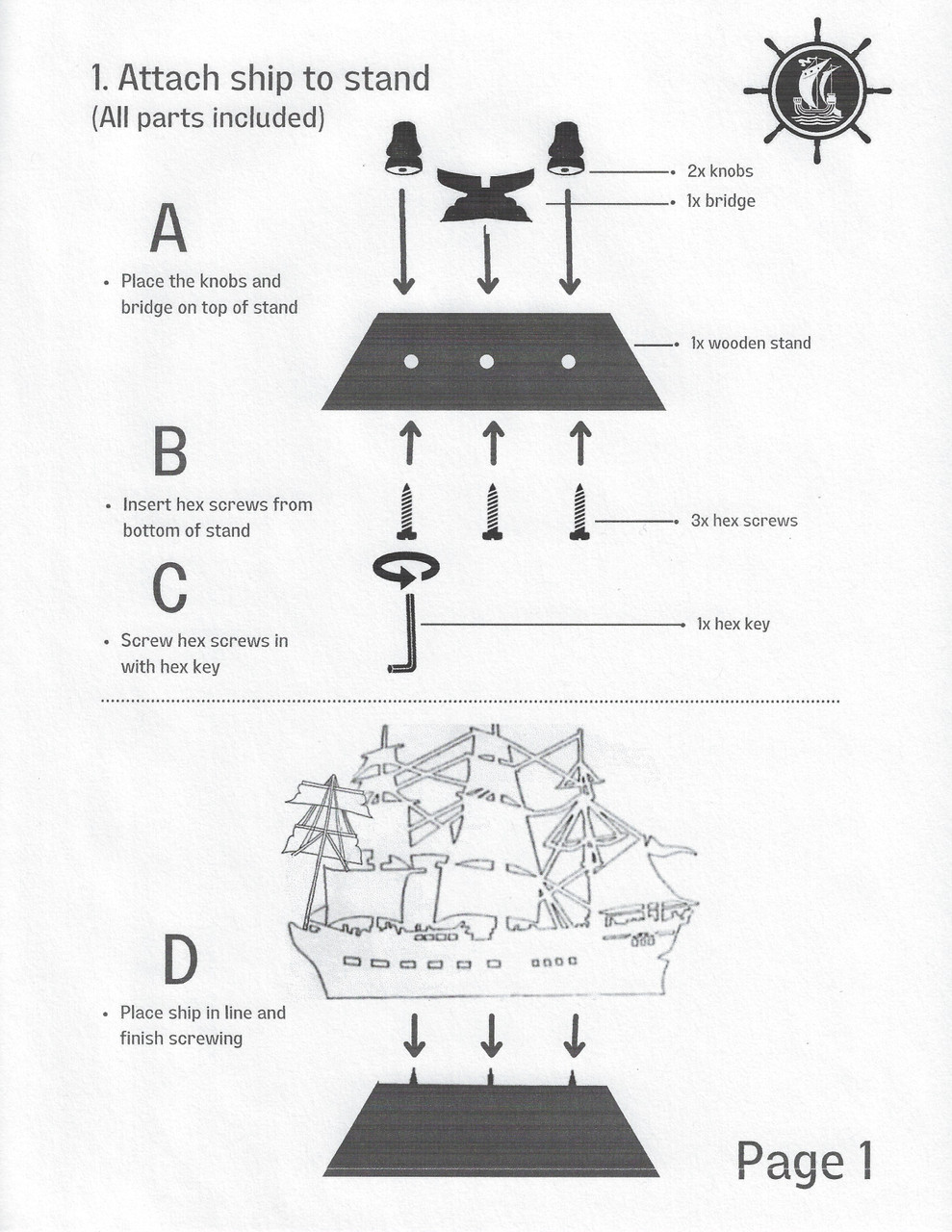 USS Constitution Copper Bottom Model Instructions