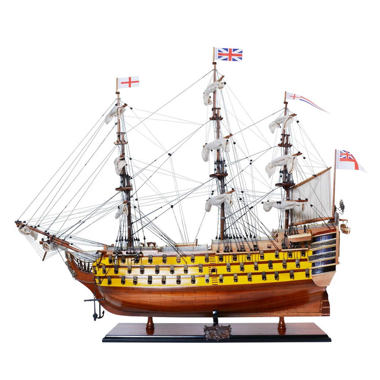 HMS Victory Painted Wood Tall Ship Model