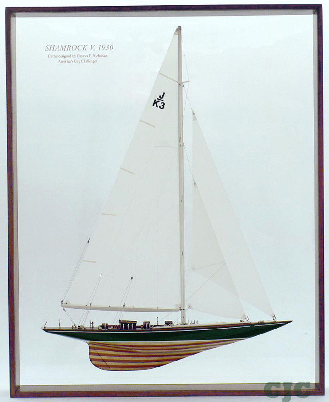 Framed Shamrock V Half Model Americas Cup