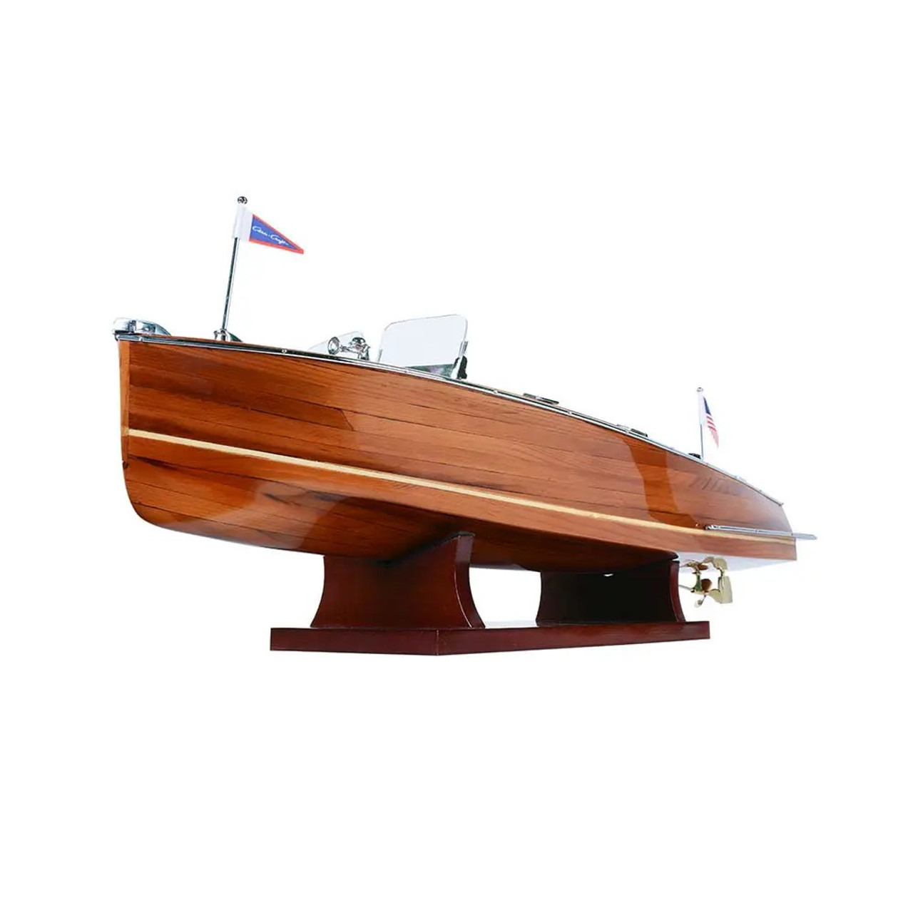 Chris Craft Triple Cockpit Runabout Wooden Model