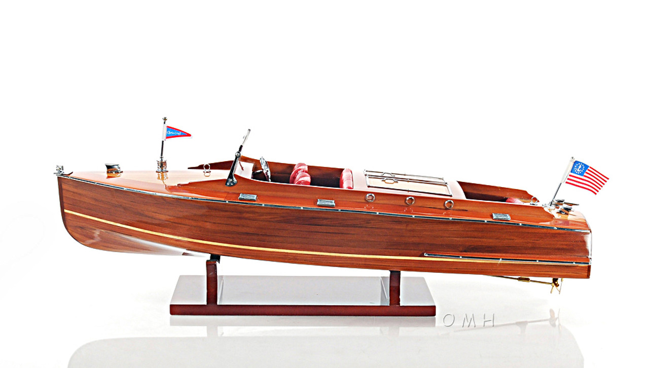 Chris Craft Runabout Wood Model Speed Boat