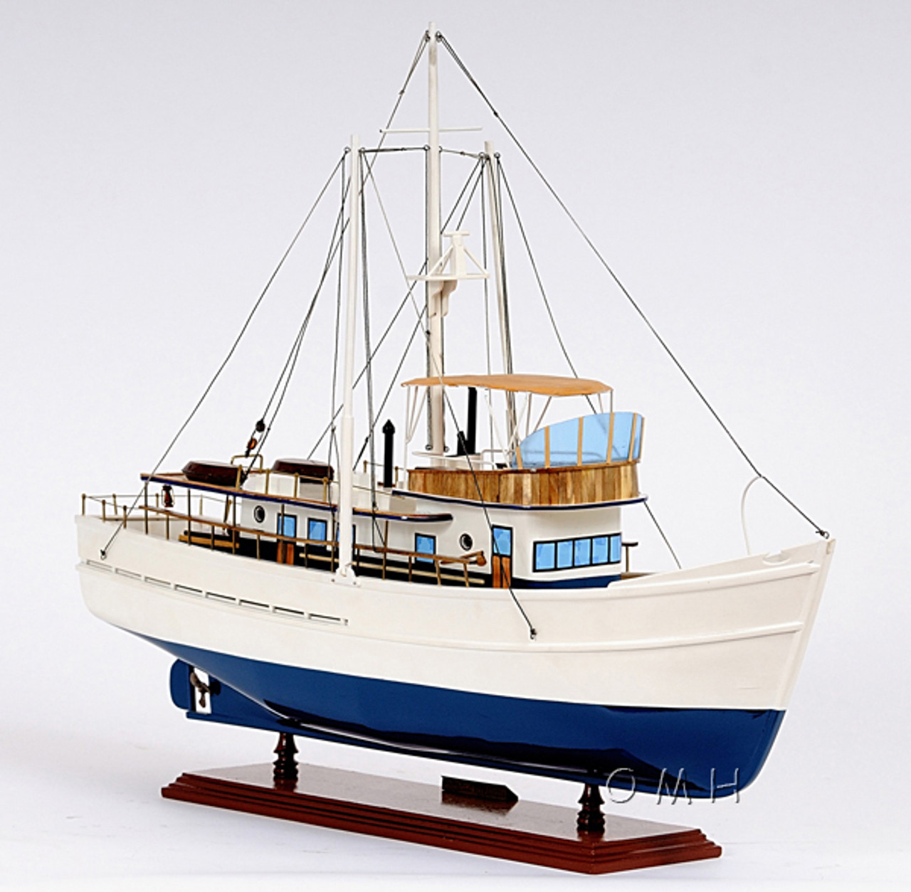 Dickie Walker Trawler Motor Yacht Wooden Model