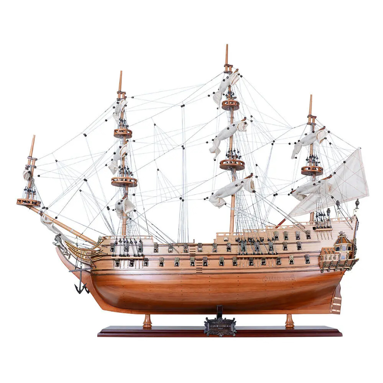 Dutch De Zeven Provincien Wood Display Model Ship