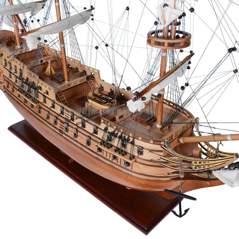 Dutch De Zeven Provincien Wood Display Model Ship 36