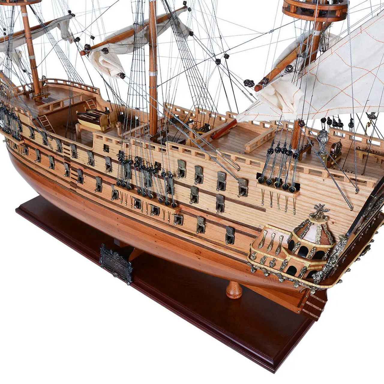 Dutch De Zeven Provincien Wood Display Model Ship