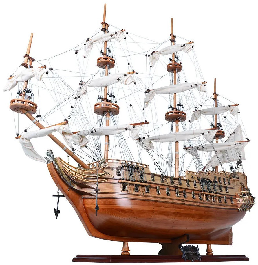 Dutch De Zeven Provincien Wood Display Model Ship 36