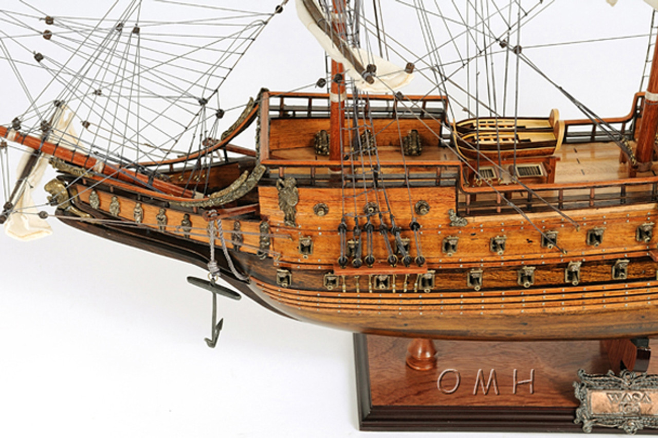 Swedish Vasa Wasa Wooden Model Tall Ship