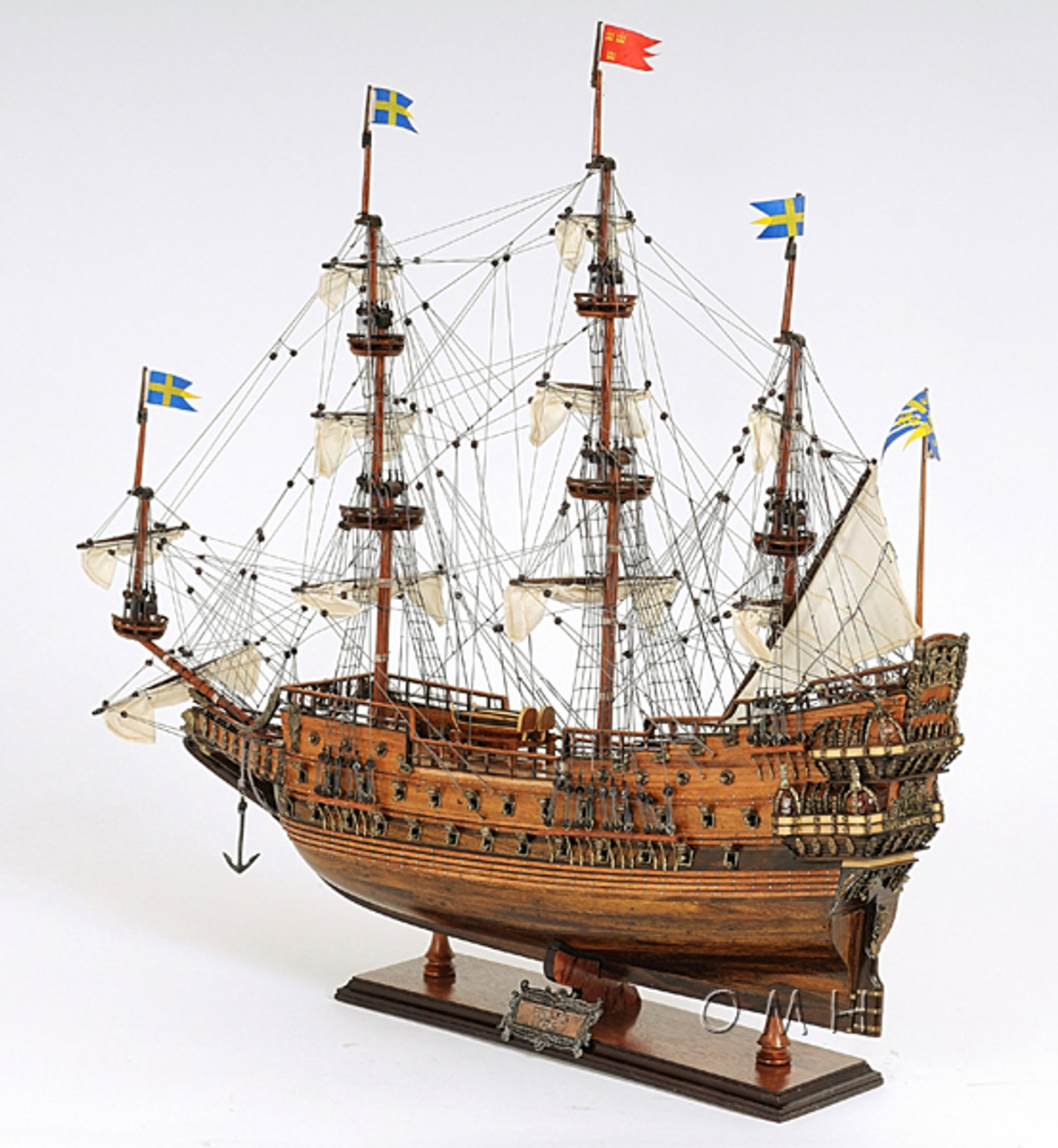 Swedish Vasa Wasa Model Tall Ship Sailboat
