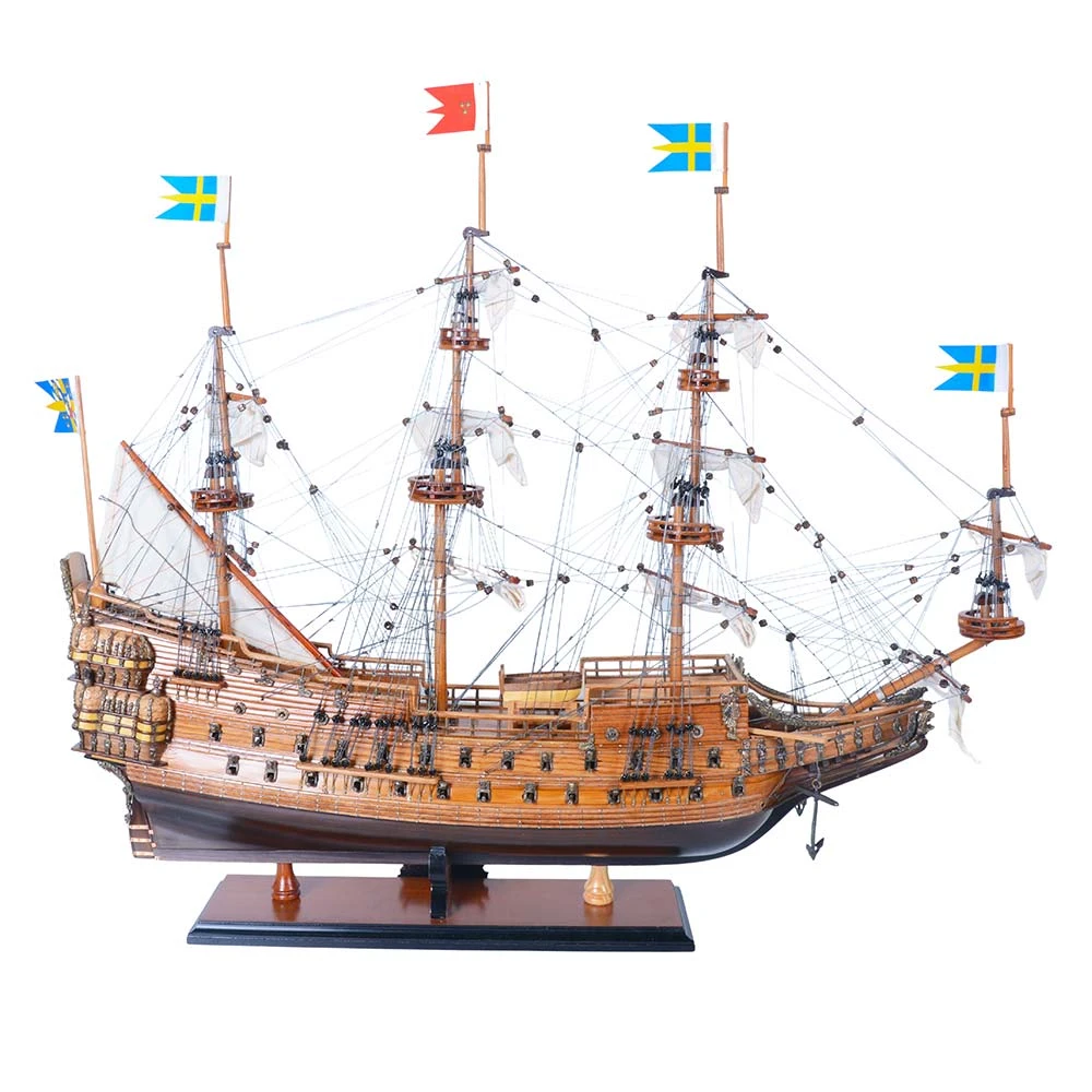 Swedish Vasa Wasa Wooden Model Tall Ship
