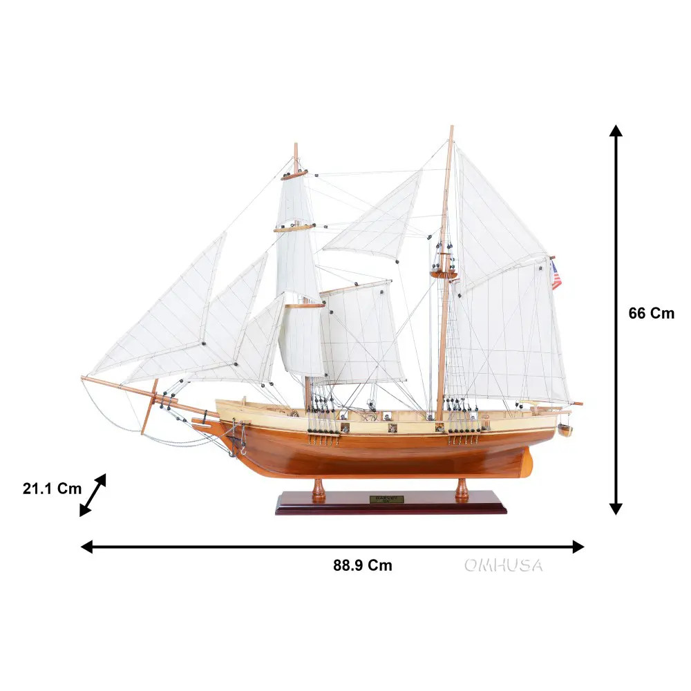 Harvey 1847 Baltimore Clipper Wood Model Tall Ship 35