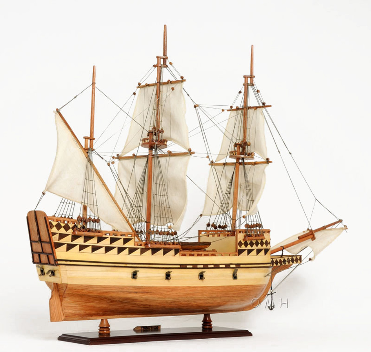 Mayflower 1620 Plymouth Pilgrim's Wood Ship Model