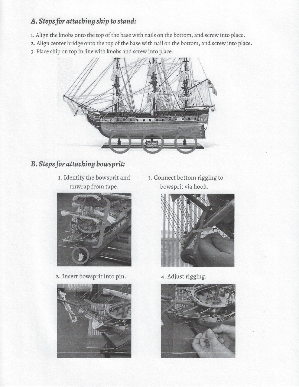 Soleil Royal Wooden Tall Ship Model Instructions