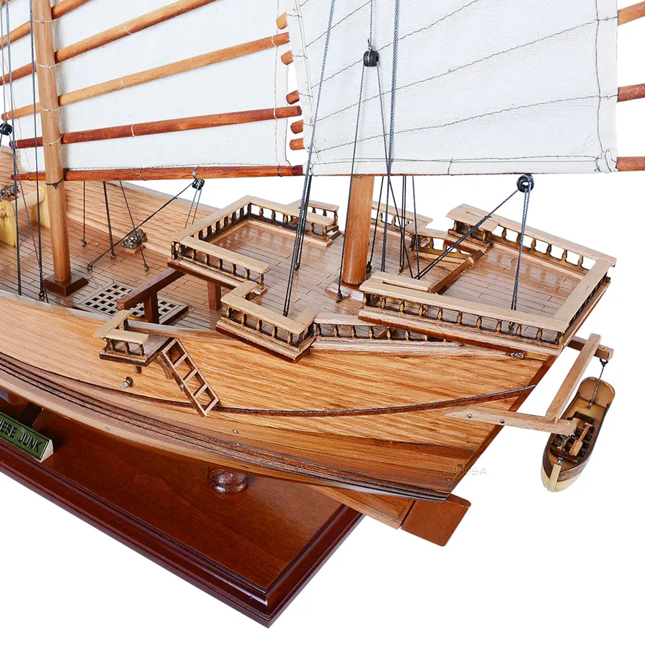 Chinese Junk Wooden Pirate Model Ship Sailboat 27