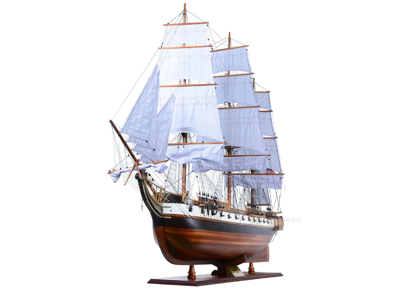 XL USS Constellation Frigate Wood Tall Ship Model 56