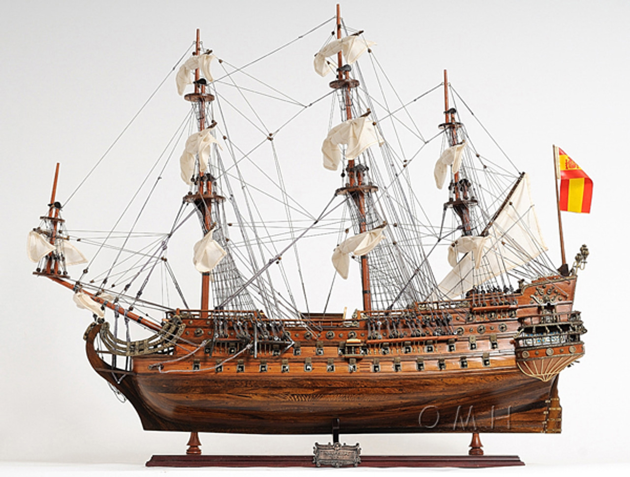 San Felipe Wooden Ship Model Spanish Galleon