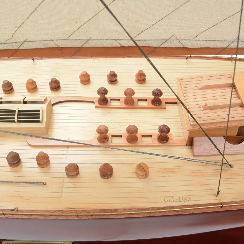 HUGE Endeavour America's Cup Yacht Wood Model Sailboat 60