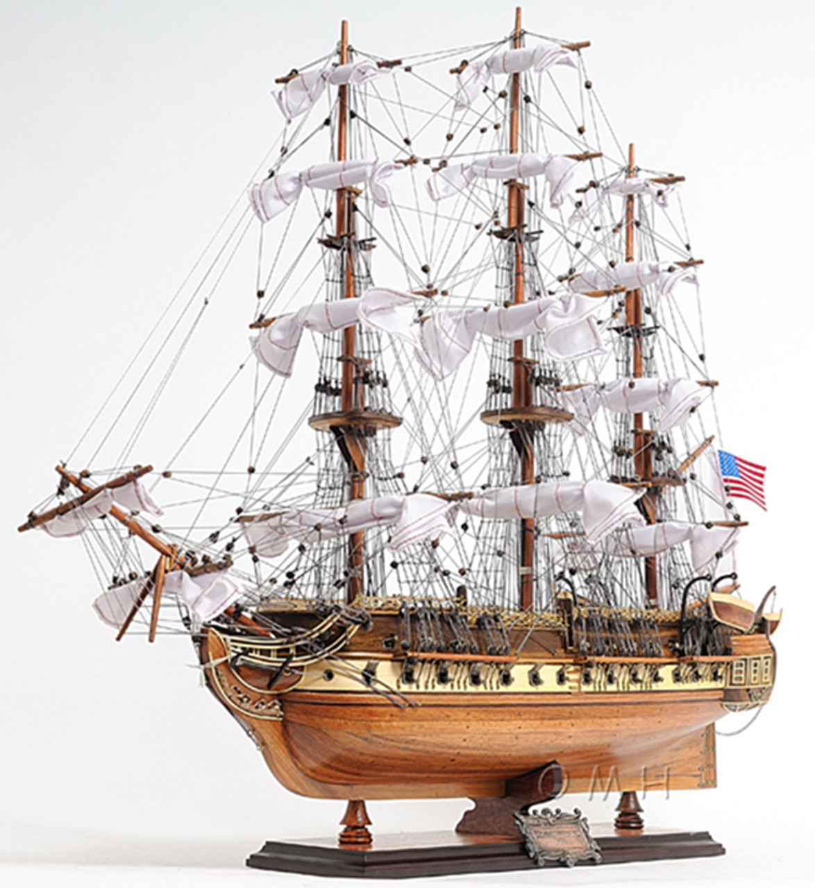 USS Constitution Wooden Tall Ship Model 29" Old Ironsides Fully Assembled New 