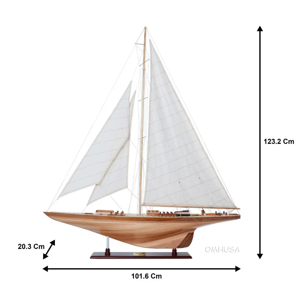 Endeavour 1934 America's Cup Yacht Wood Model Sailboat 40