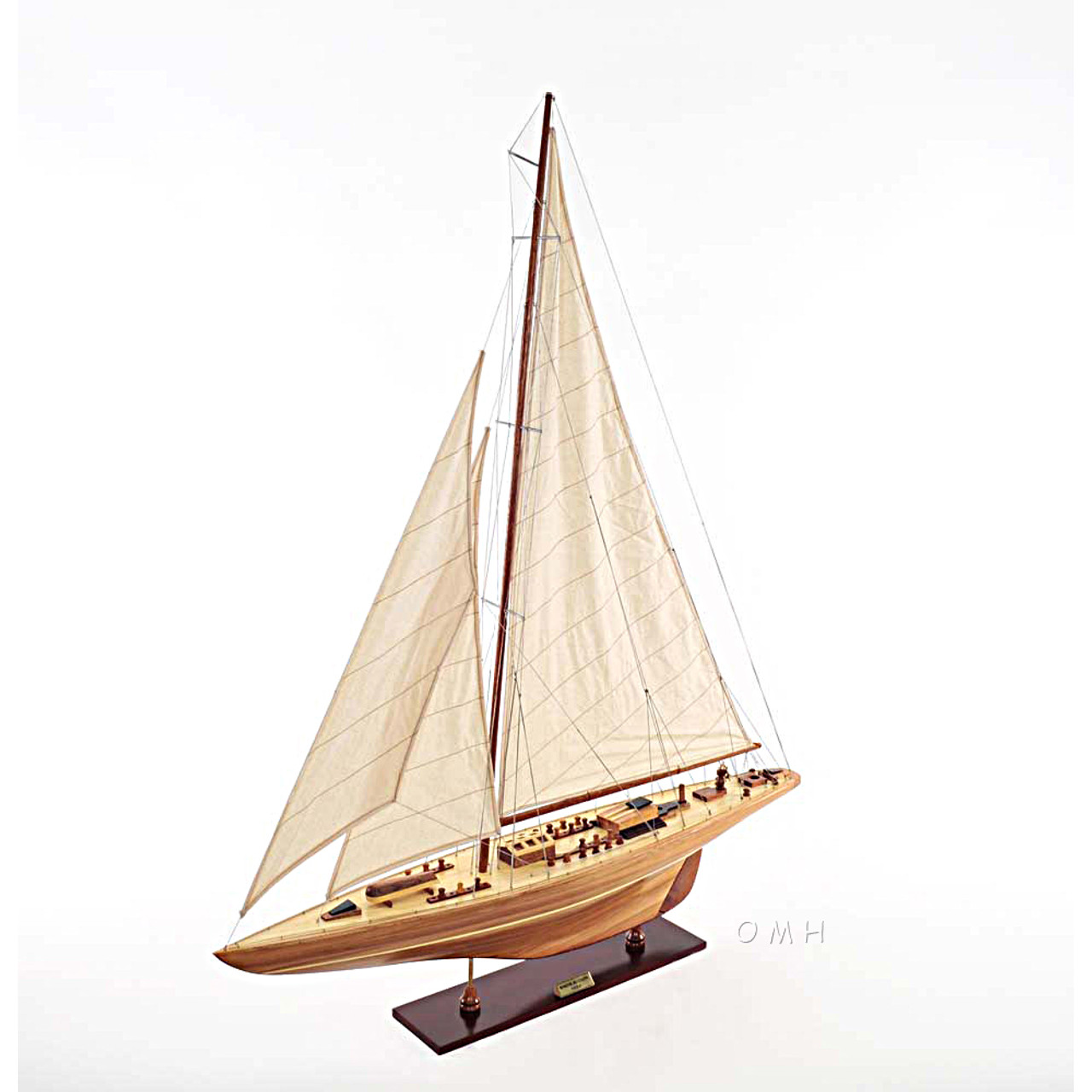 Endeavour America's Cup Yacht Wood Model Sailboat 