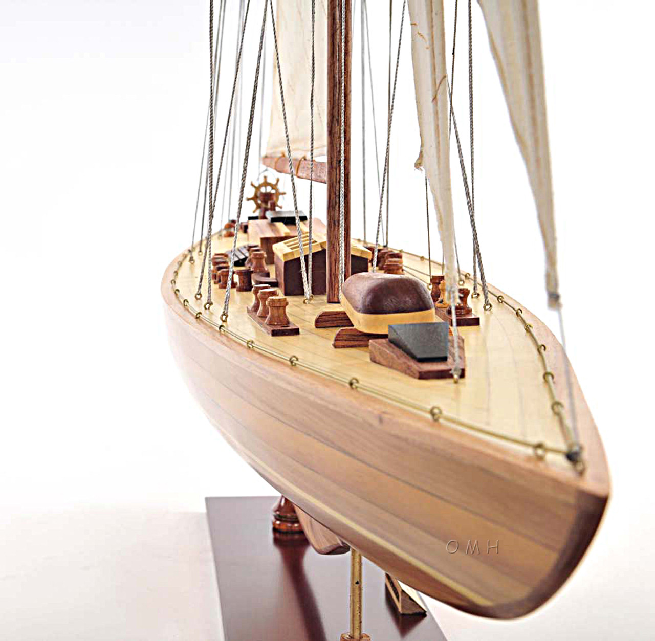 Endeavour America's Cup Yacht Wood Model Sailboat 