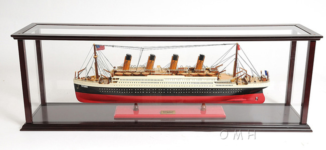 Ocean Liner Cruise Ship Model Display Case 