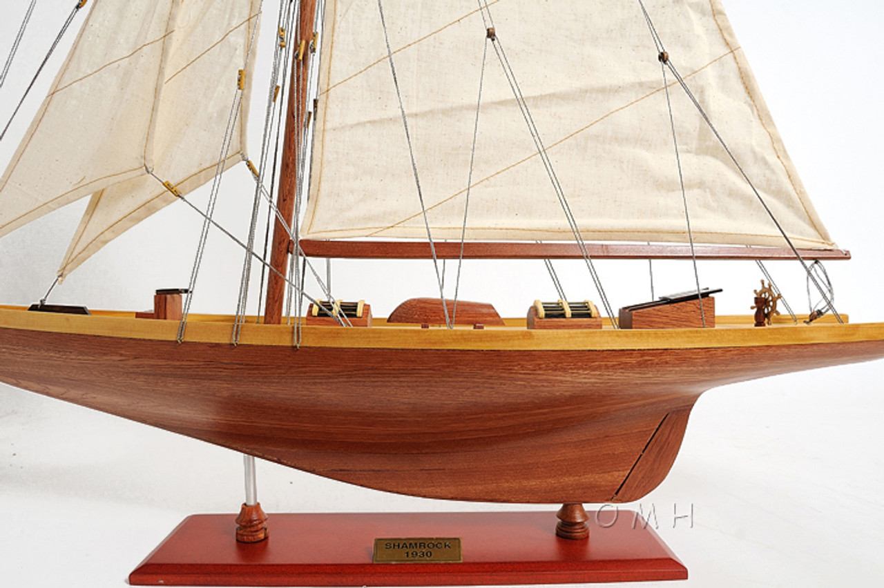 Shamrock V Americas Cup Yacht Wooden Model