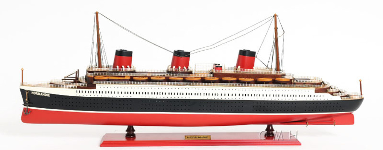 Normandie Ocean Liner Wood Cruise Ship Model