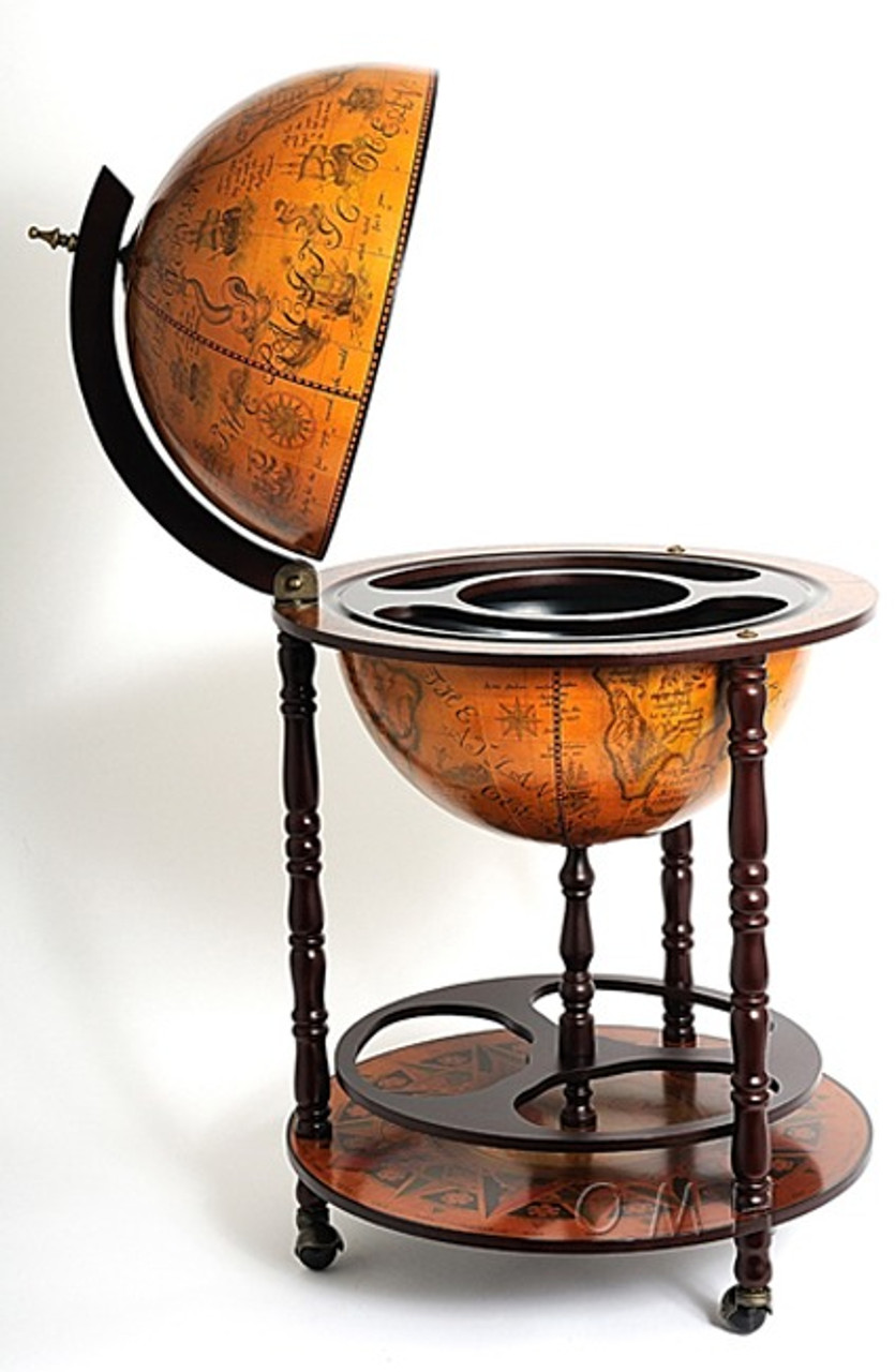 Nautical Old World Renaissance Globe Home Bar 