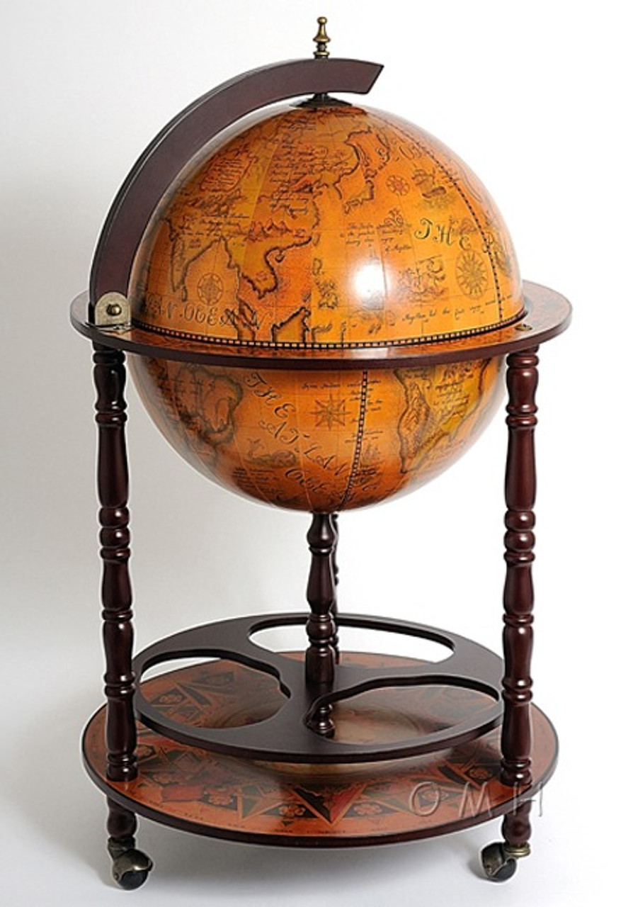 Nautical Old World Renaissance Globe Bar Furniture