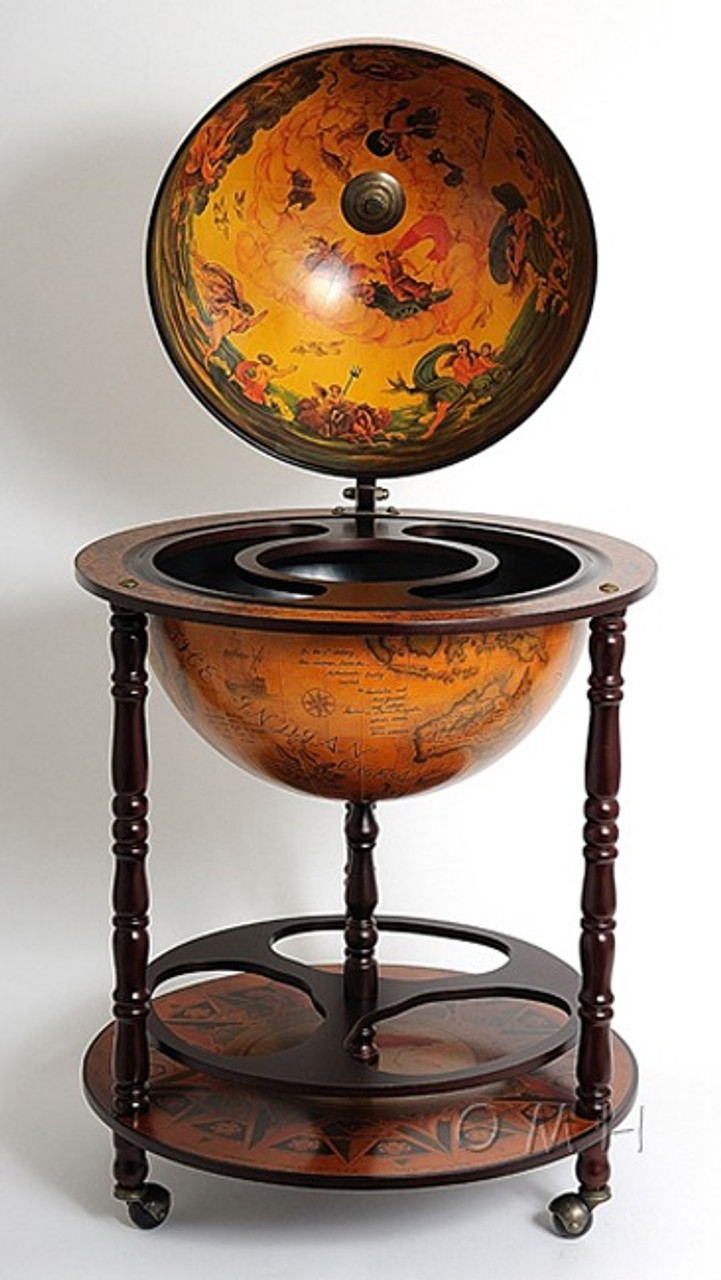 Old World Renaissance Globe Home Bar Furniture
