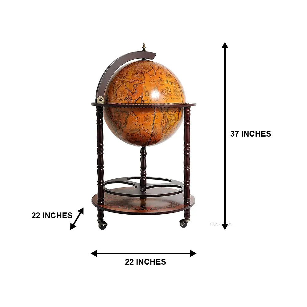 Nautical Old World Renaissance Globe Home Bar 37