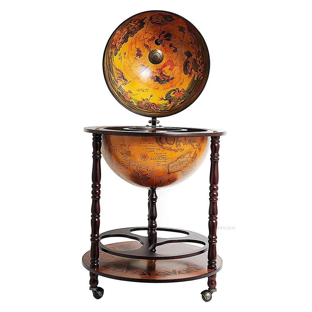 Nautical Old World Renaissance Globe Home Bar