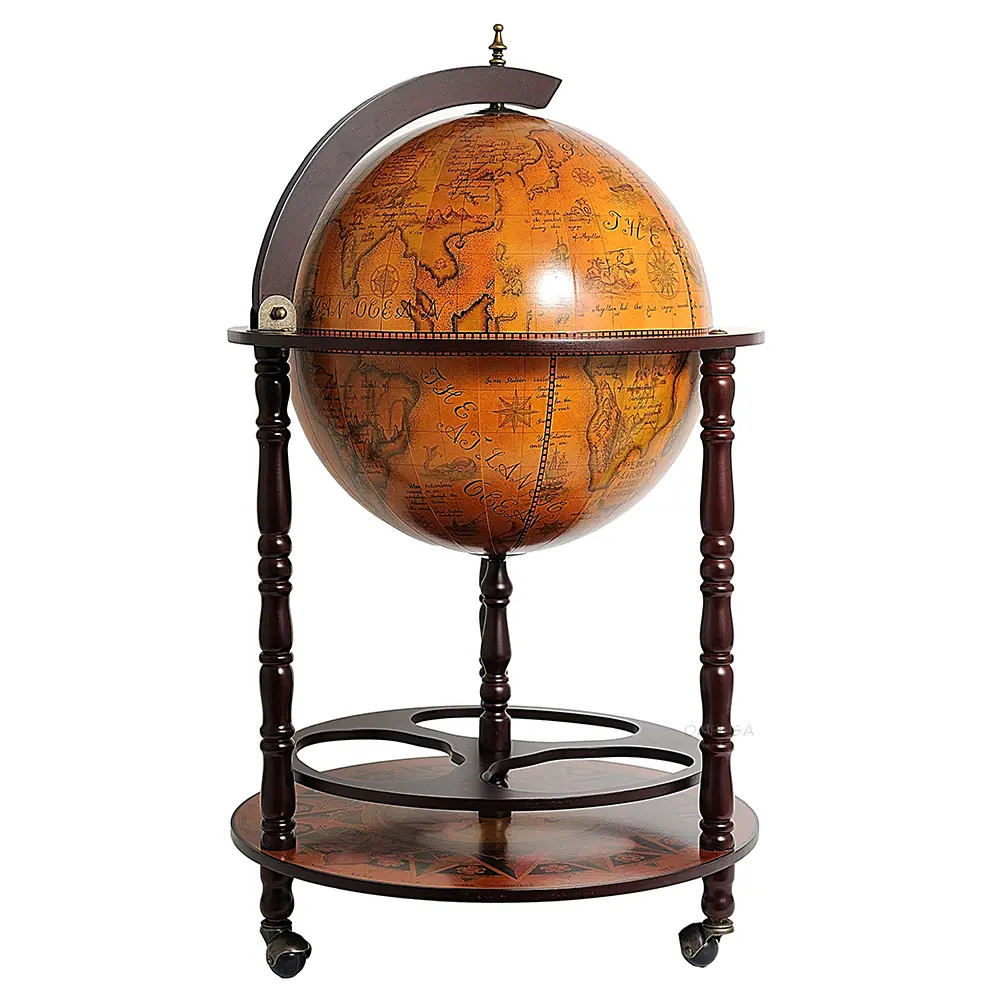 Nautical Old World Renaissance Globe Home Bar