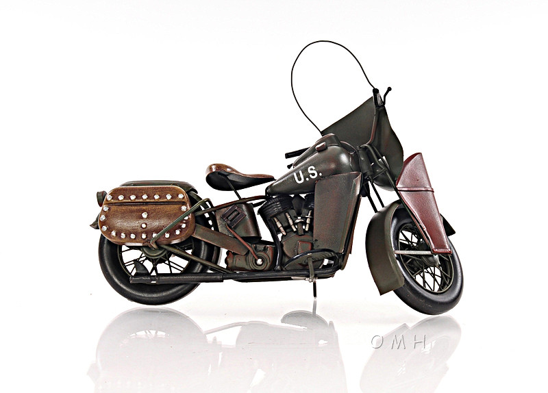 1942 Harley Davidson Army Motorcycle Metal Model