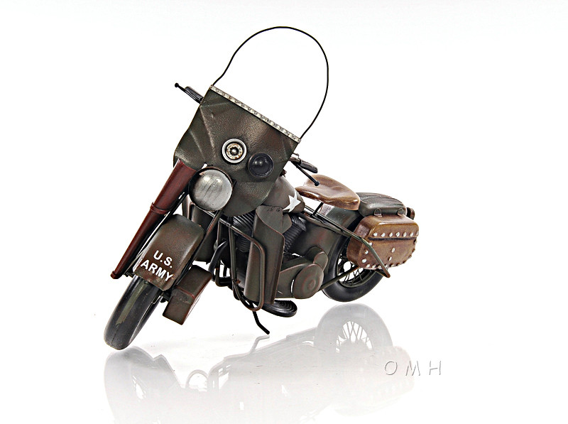 1942 Harley Davidson Army Motorcycle Metal Model