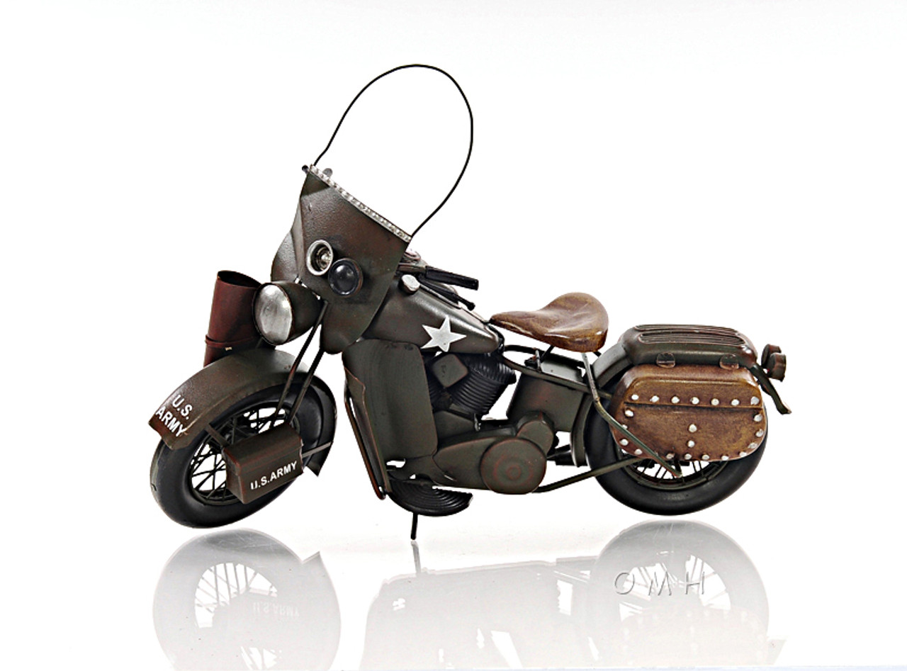 【オープニング 大放出セール】 Motorcycle Army Davidson Harley WLA 1942 Metal 12 Model オートバイ・バイク